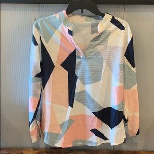 Geometric Pastel Blouse